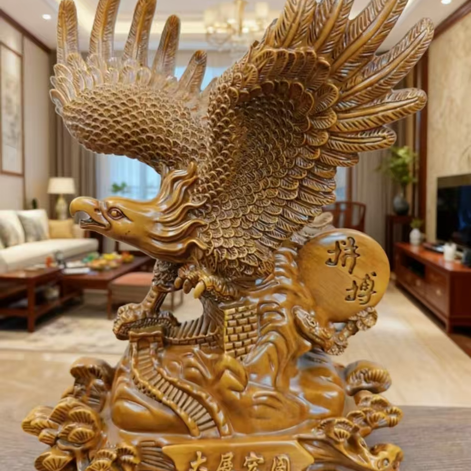 大展宏图C中式老鹰礼品适于办公室客厅会议室