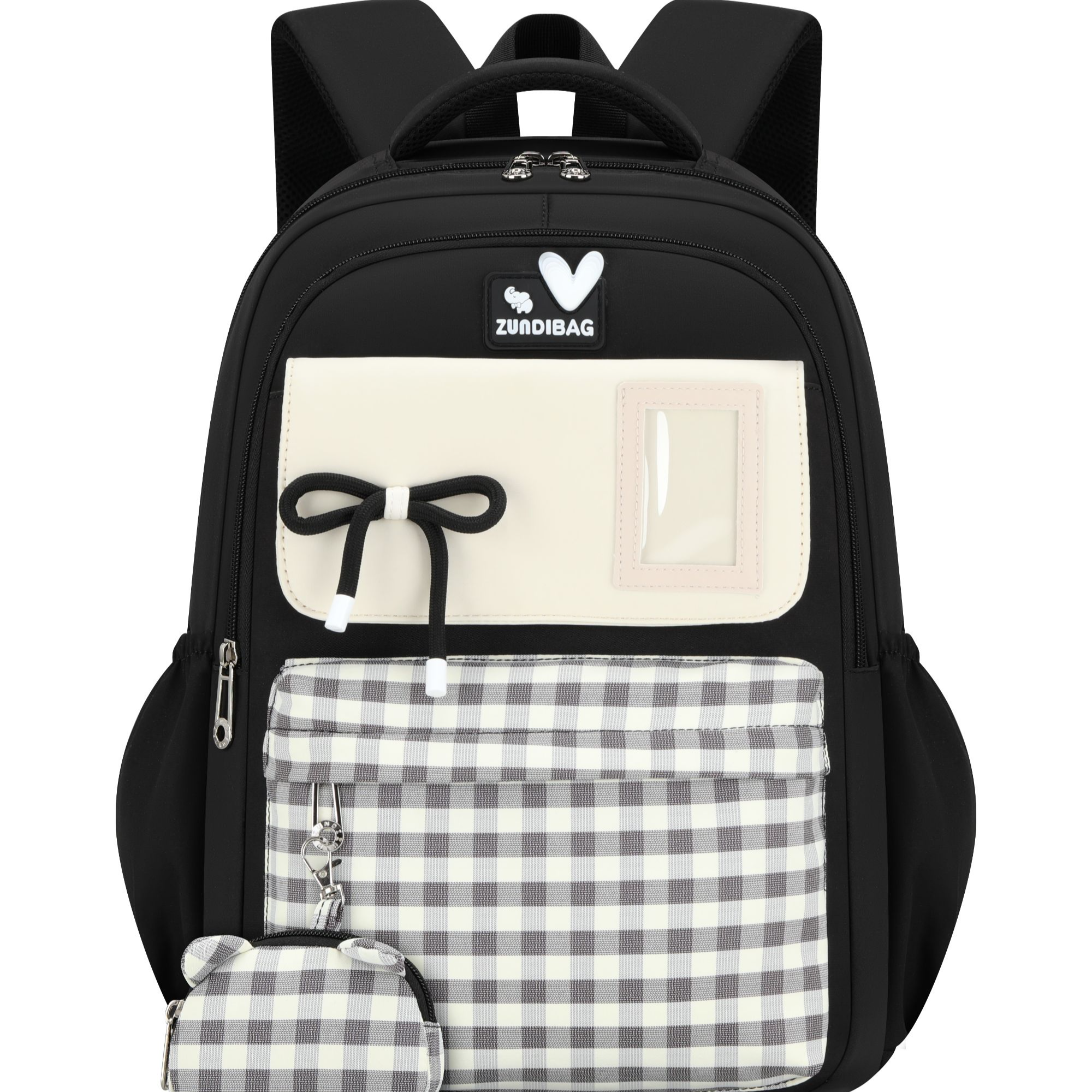 初中生双肩包百搭防水超轻背负款云朵透明款青春校园轻便潮流包包