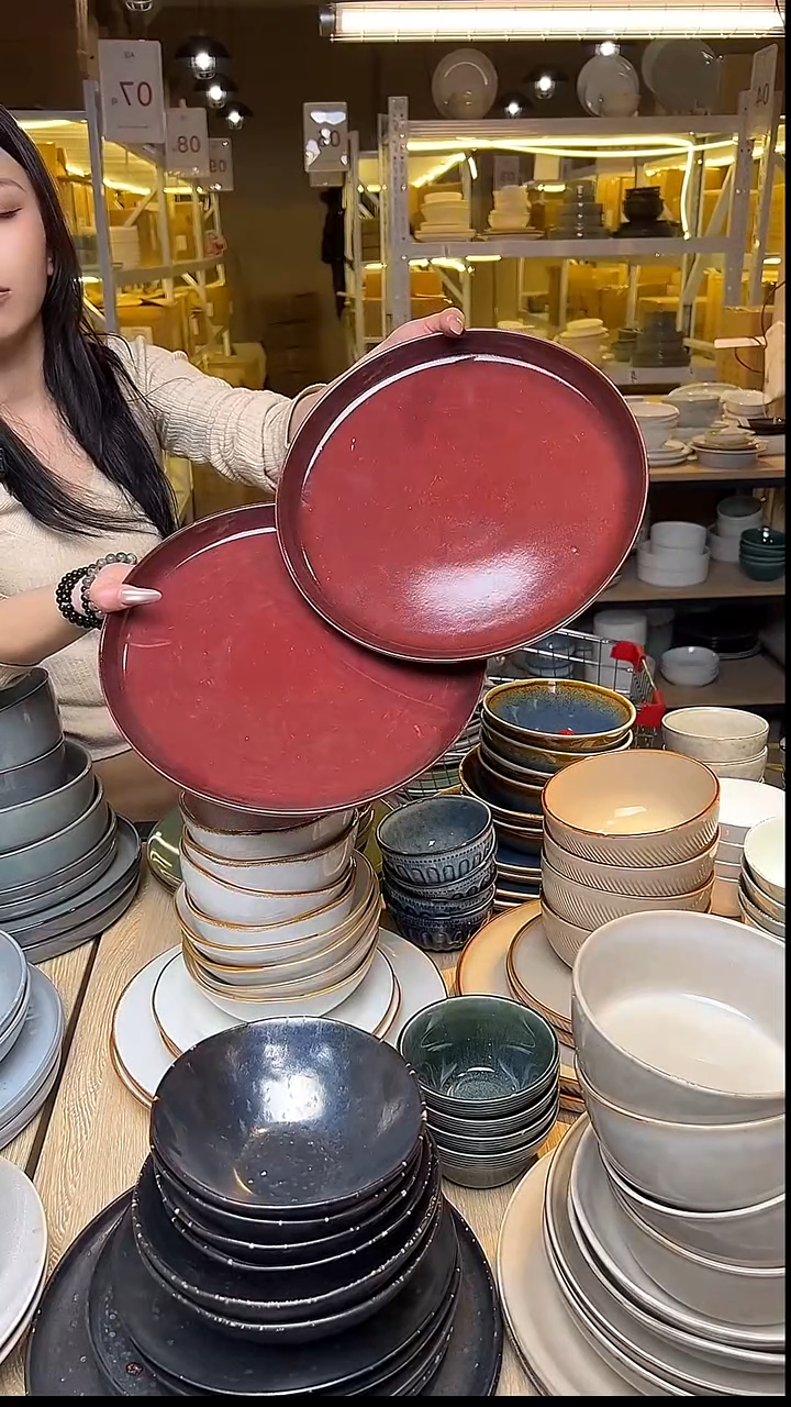 瓷82外贸尾货窑变釉下彩默外微瑕