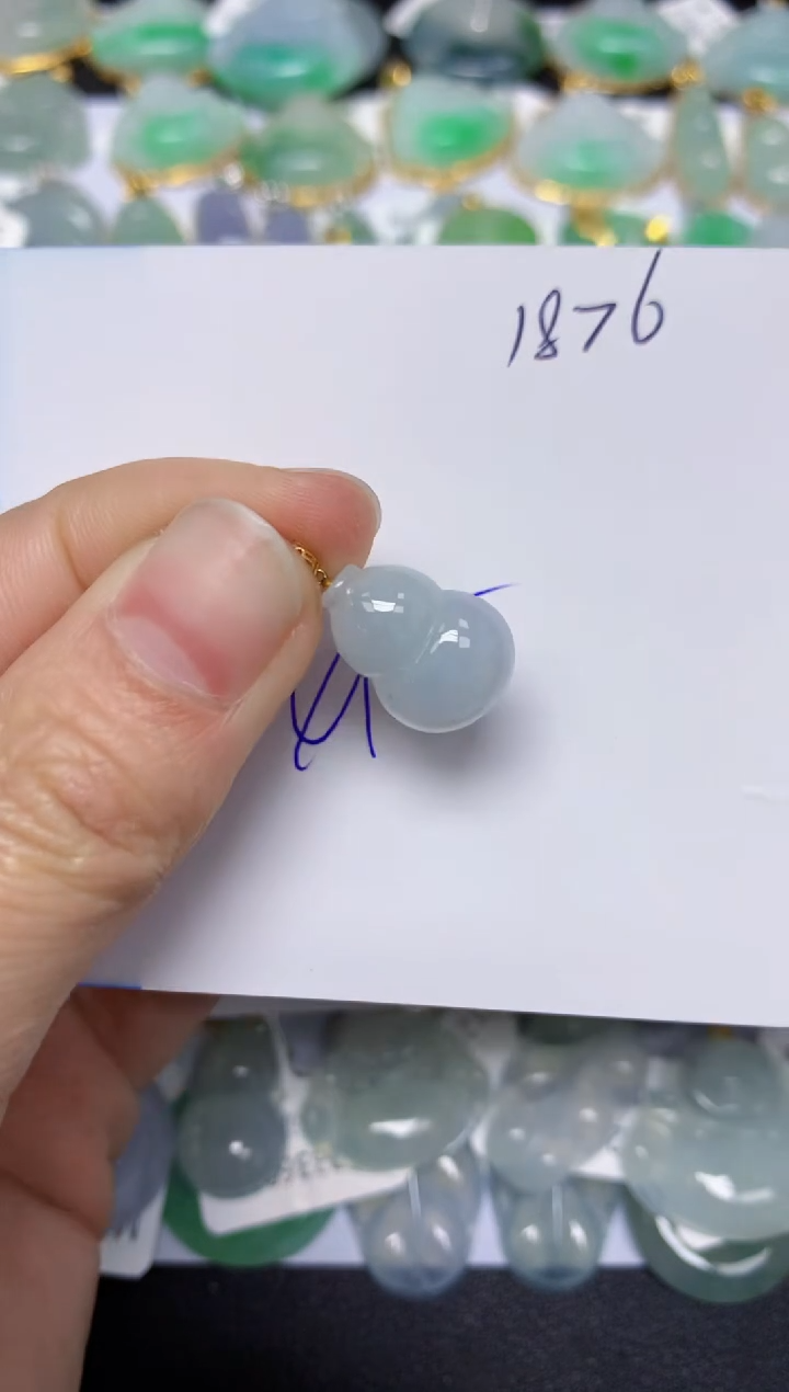 【闪购商品】翡翠颈饰18K金镶嵌天然翡翠A货