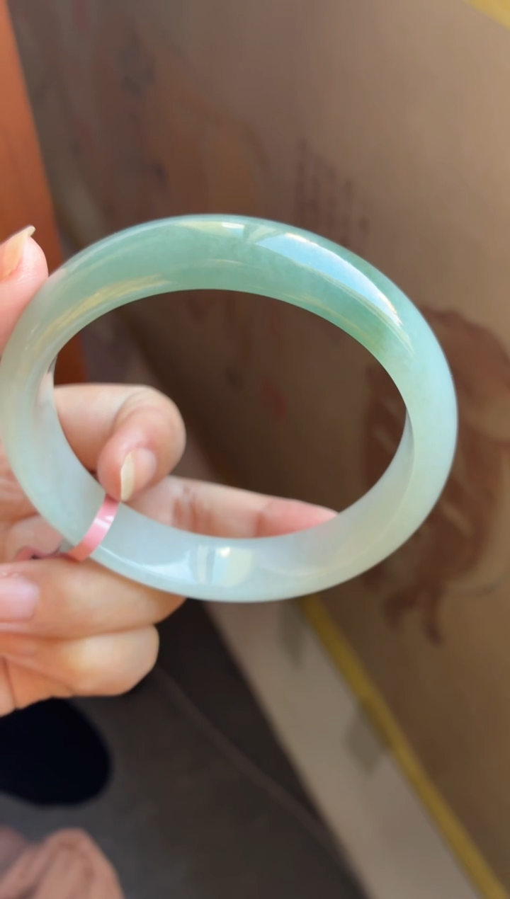 未镶嵌手镯翡翠（一定要买）老坑宽版冰胶半山水15号