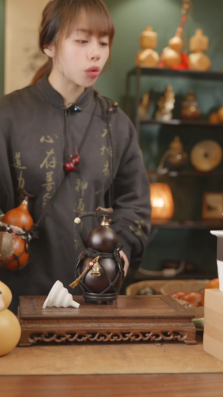 【闪购商品】160号精品天然大漆工艺防渗内胆酒葫芦~