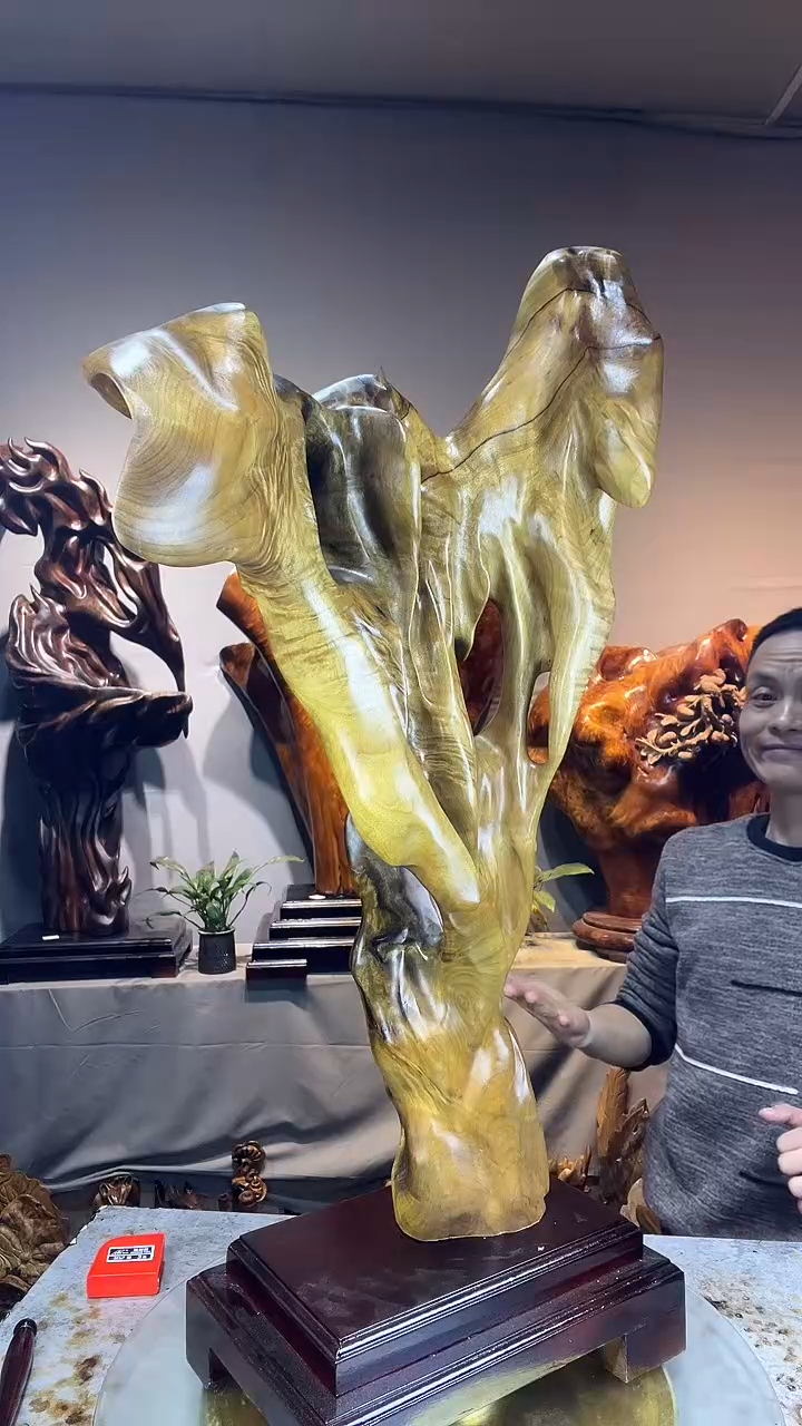 金丝楠广****木小叶桢楠随行摆件26