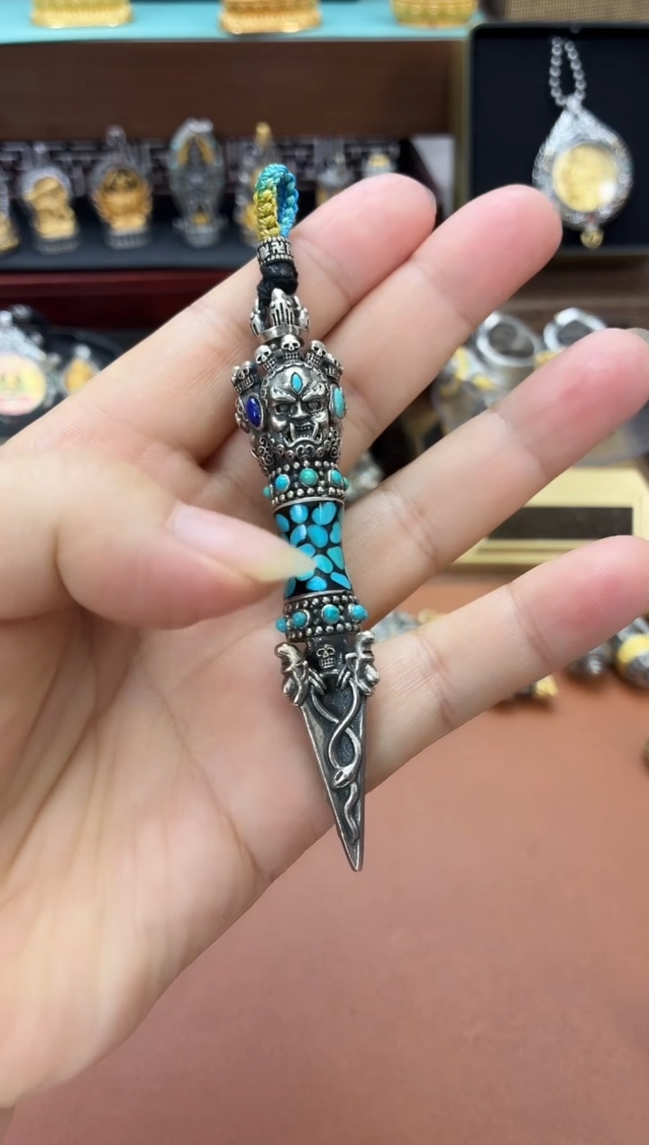 无坠链均925银足***哥大黑天金刚撅