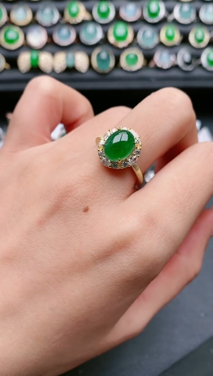 【闪购商品】翡翠戒指银S925镶嵌11111111