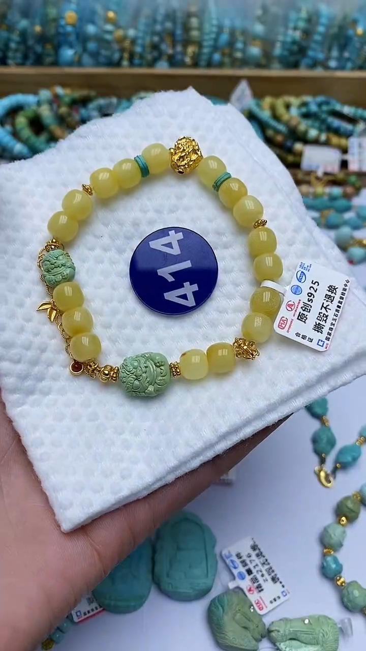 【闪购商品】绿松石手链银S925镶嵌414