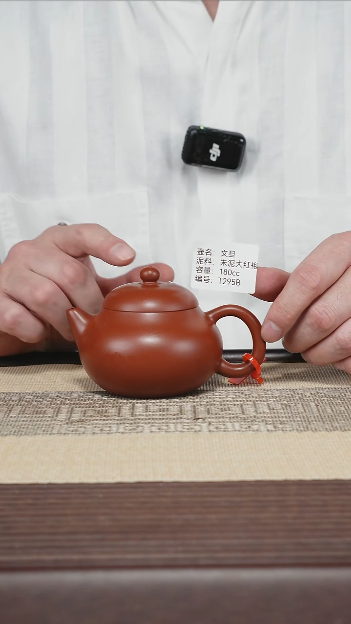 茶壶紫砂T295B 朱泥大红袍 文旦 180cc