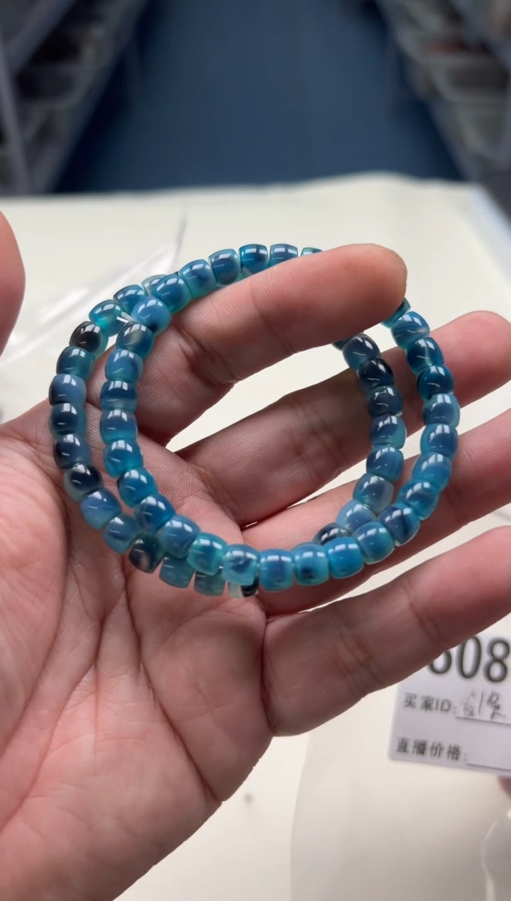 未镶嵌手链玛瑙/玉髓糖心单圈手串6087