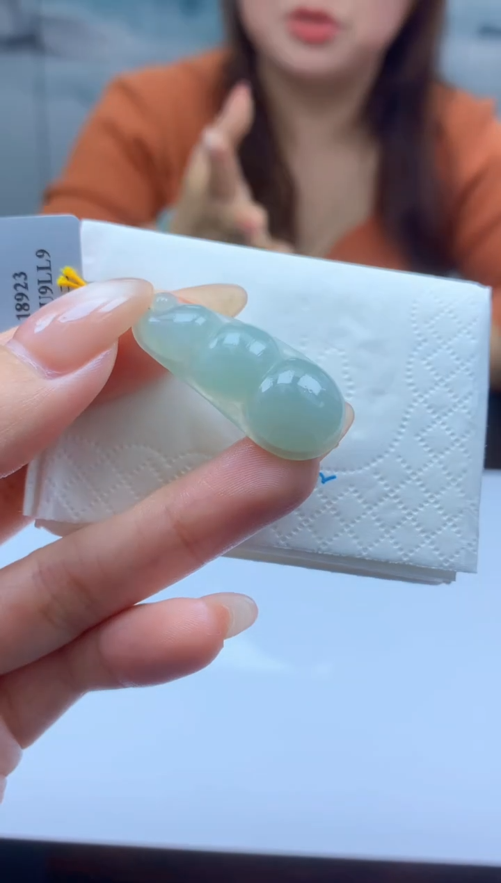 【闪购商品】定制翡翠未镶嵌011ee-毛货豆子81赠金扣