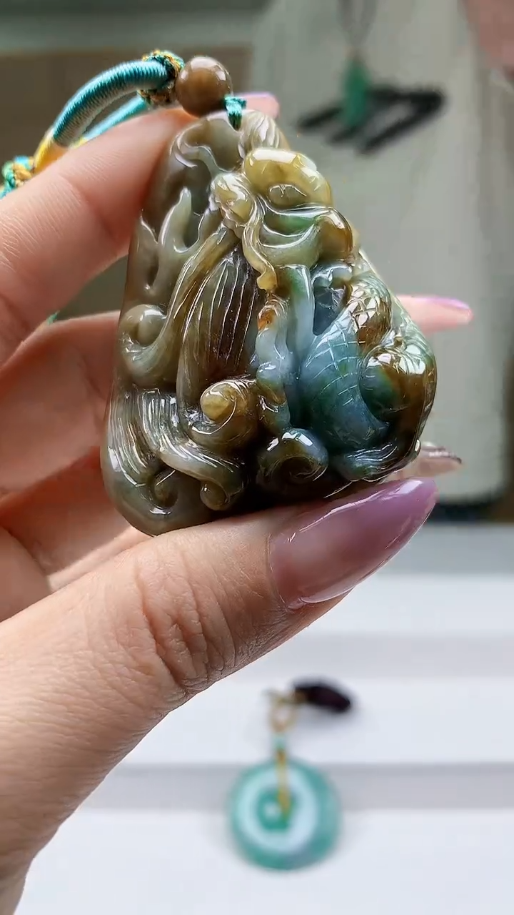 定制翡翠未镶嵌5028ty-毛货挂件70