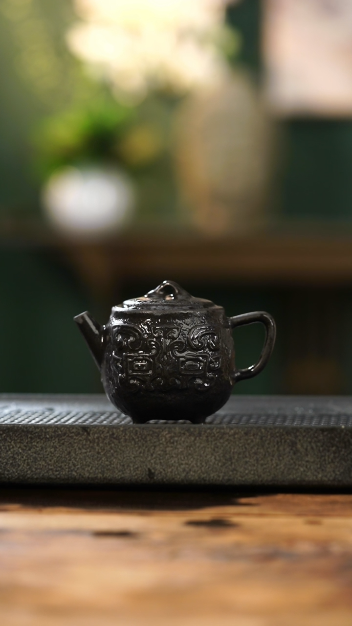 中式冰碛岩整石雕刻归鸿壶