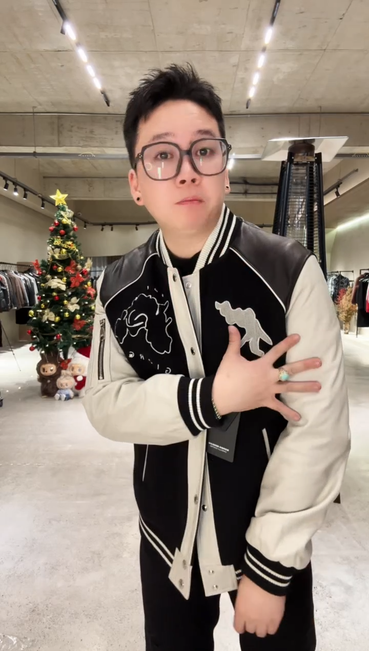 52码（140-155）男士真皮拼接棉夹克