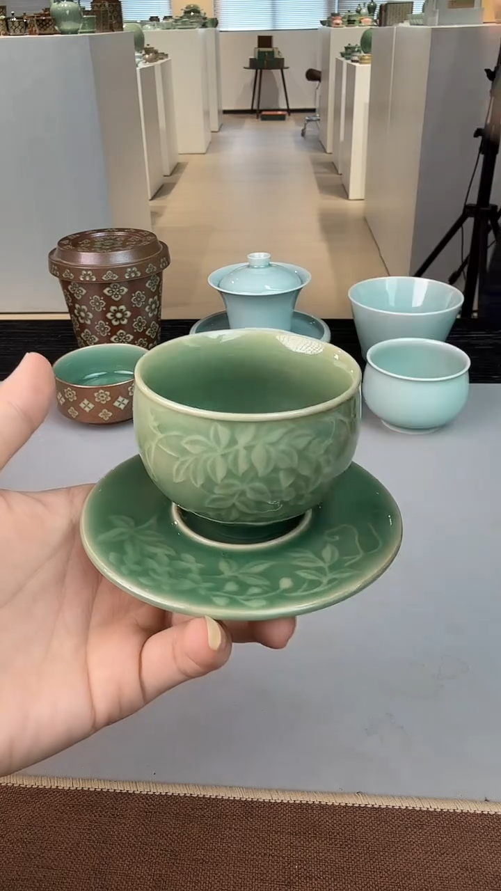 青瓷手工茶器不带礼盒包邮