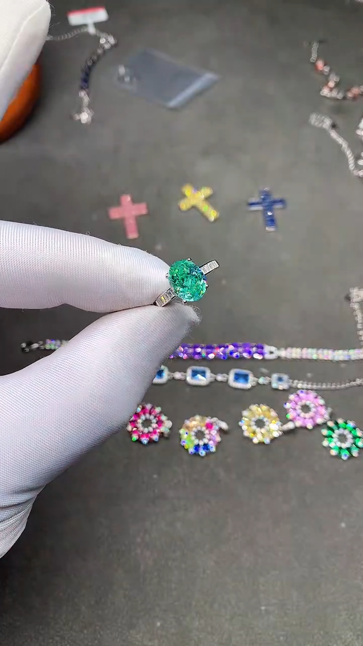 【闪购商品】帕拉依巴碧玺戒指银S925镶嵌·····