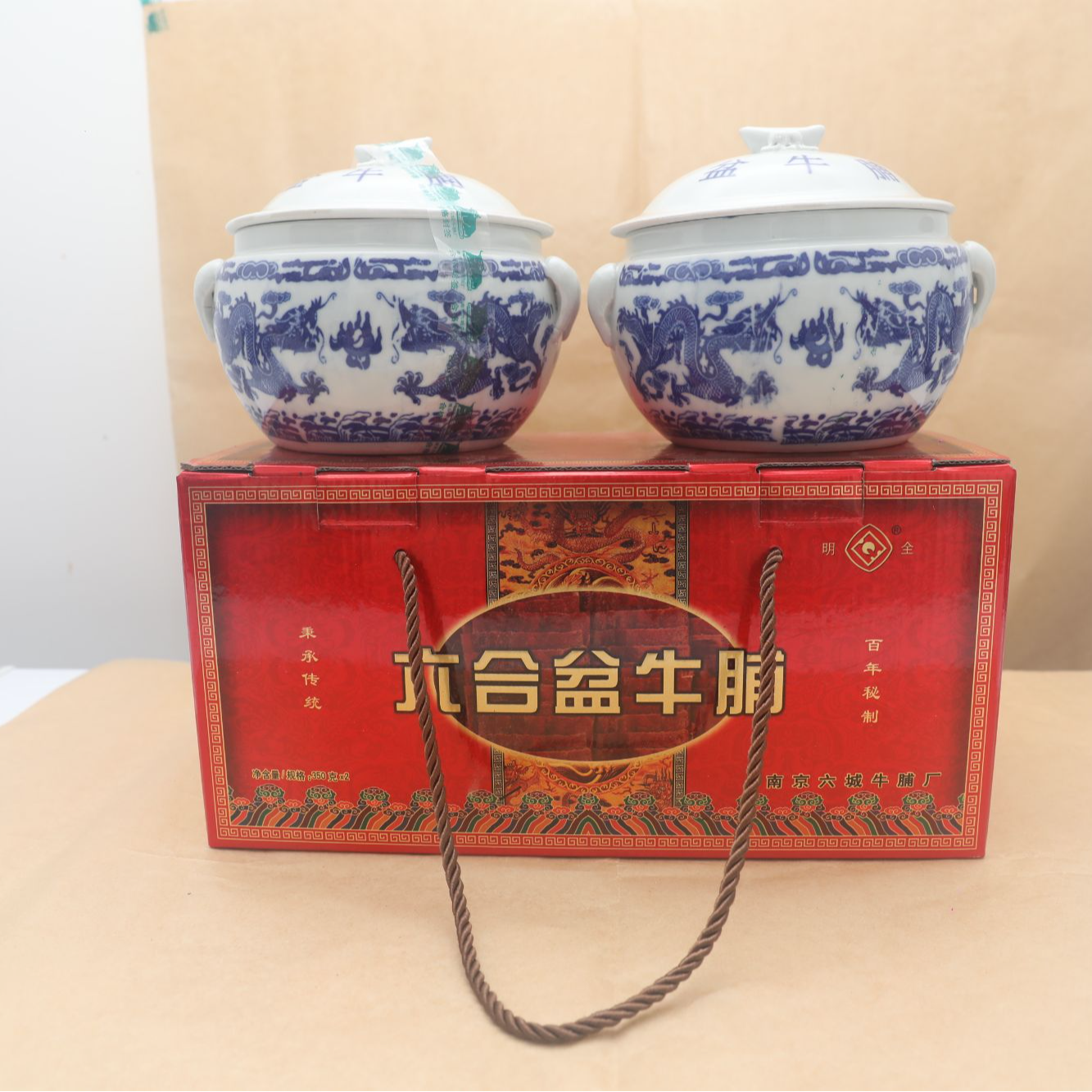 双坛盆牛脯700g礼盒 