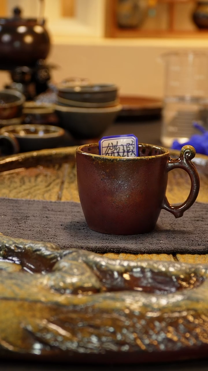 紫砂柴烧纯自然紫砂柴烧140毫升