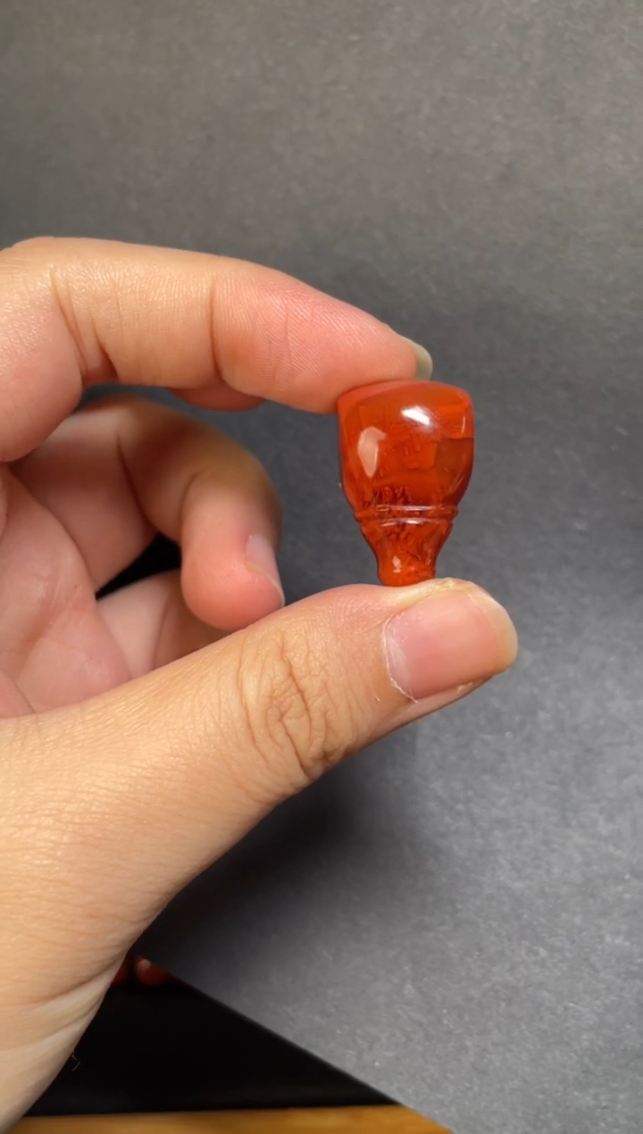 未镶嵌84南红玛瑙三通