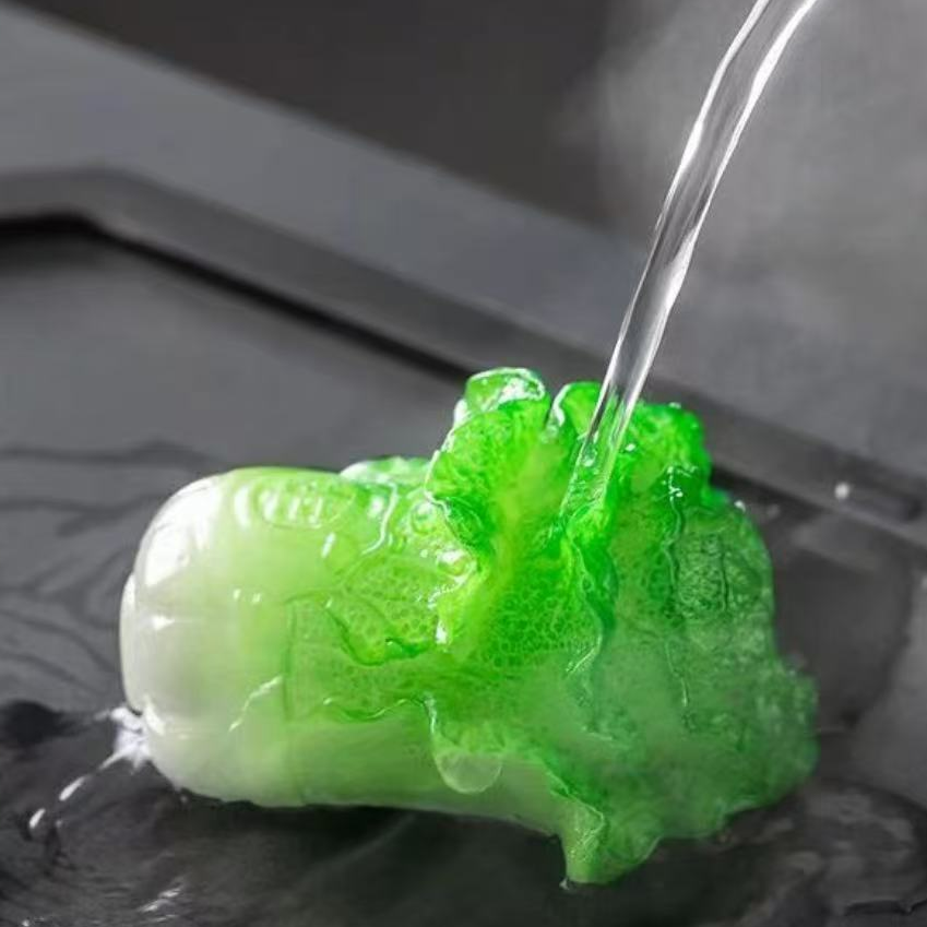 【现货】白菜变色茶宠家用茶桌树脂摆件茶器