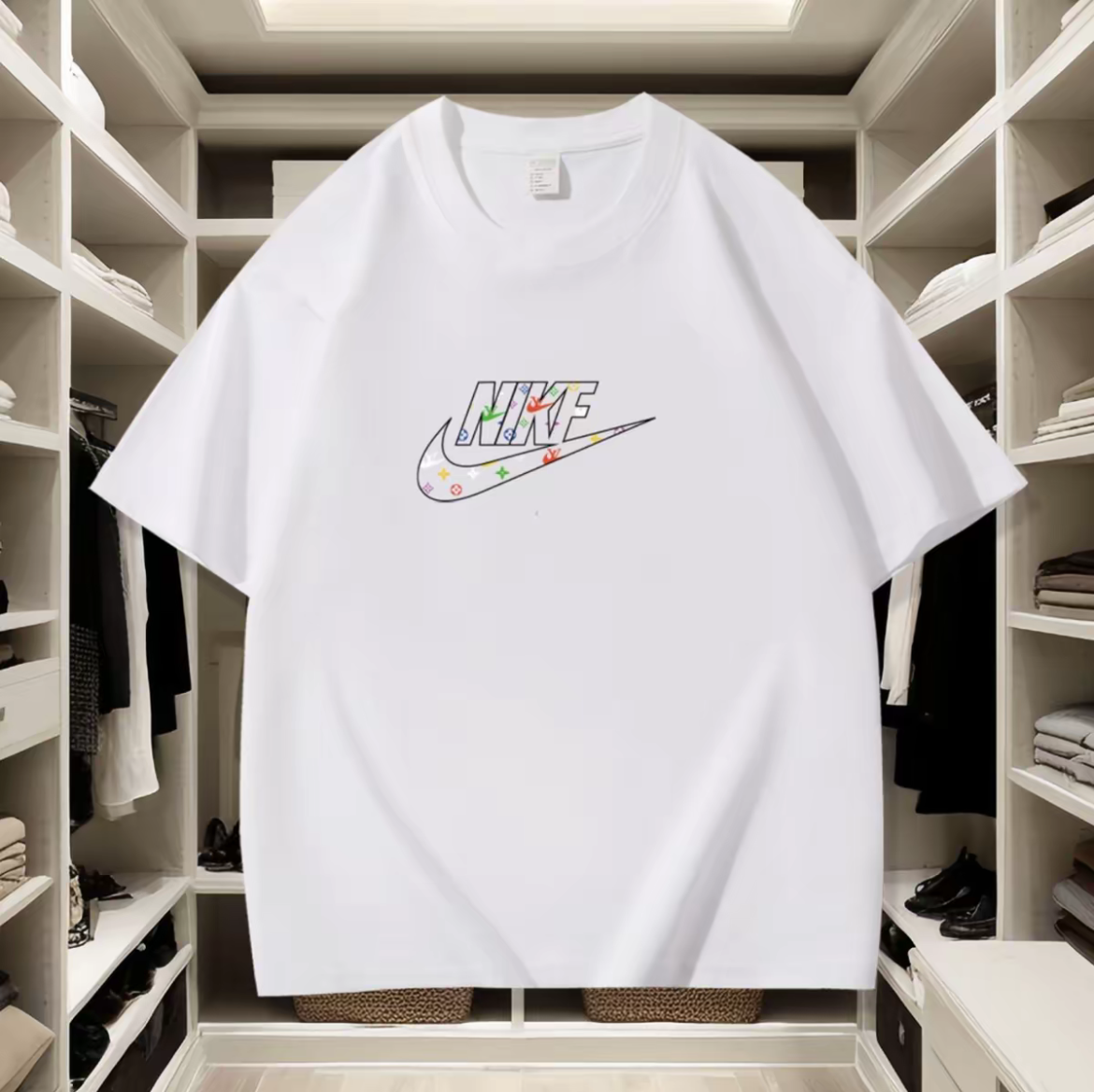 宽松圆领半袖上衣印花T恤时尚夏季休闲韩版潮流情侣春夏经典百搭