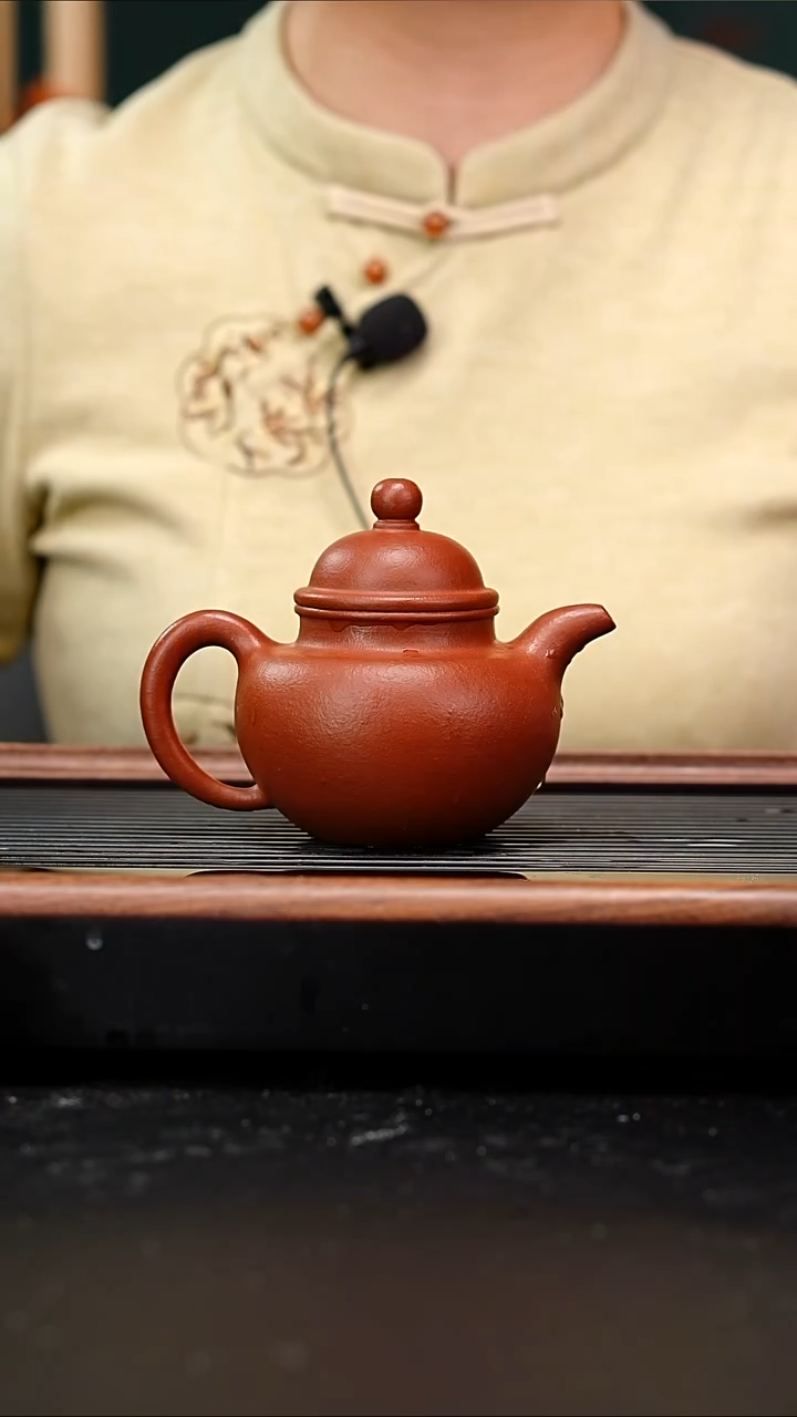 茶壶紫砂小煤窑朱泥粗砂掇球250