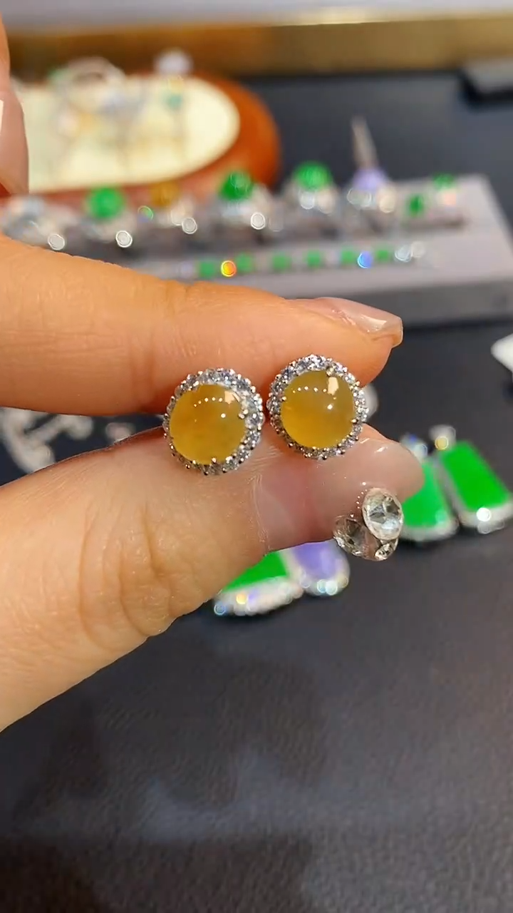 【闪购商品】翡翠耳饰未镶嵌耳饰