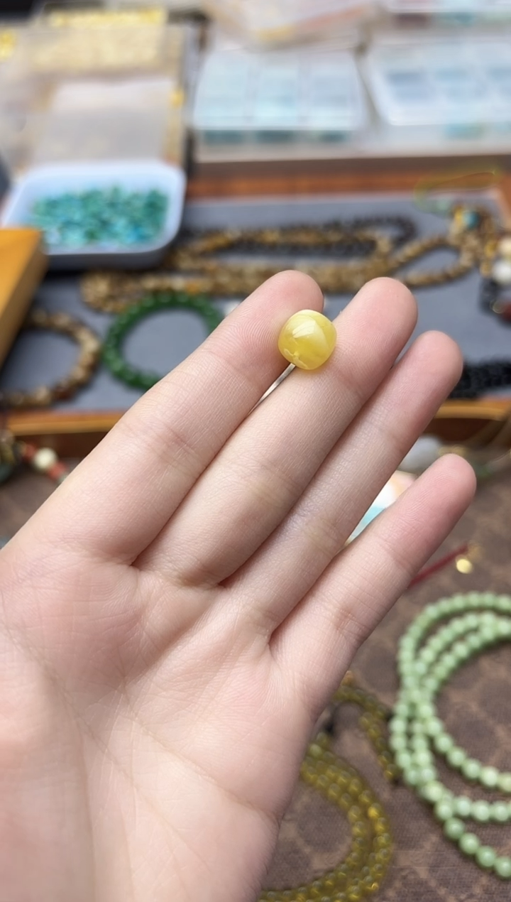 裸石蜜蜡未镶嵌蜜蜡桶珠8*9mmGW