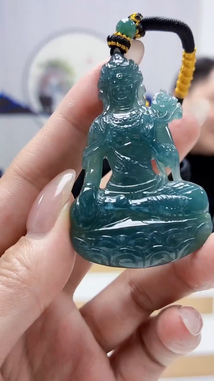 未镶嵌定制翡翠5060MM-毛货挂件48