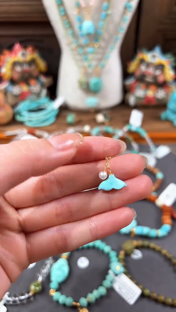 【闪购商品】绿松石提溜18K金镶嵌绿松石提溜