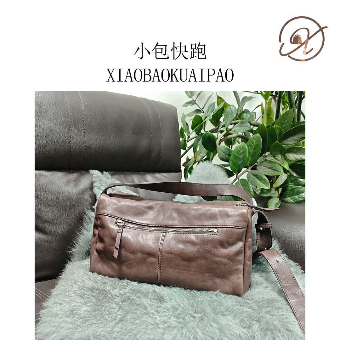 【小包快跑】植鞣皮大方包  单肩手提女包休闲时尚百搭