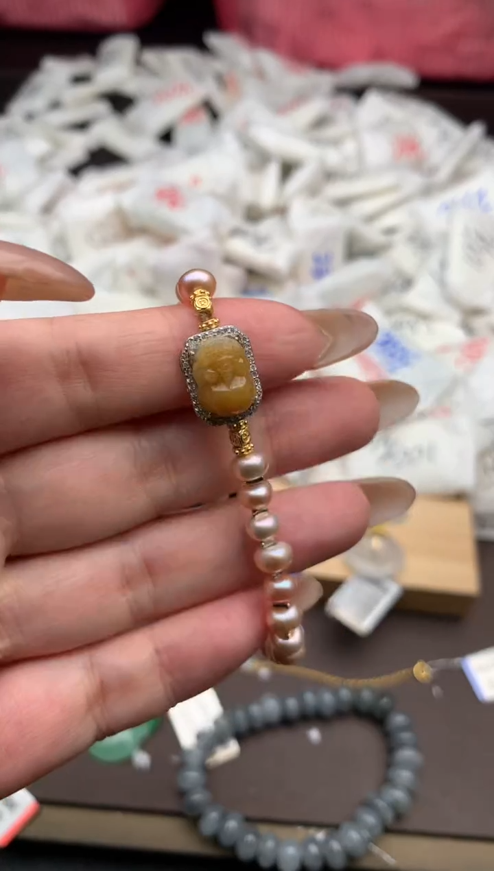 【闪购商品】翡翠手串银S925镶嵌一