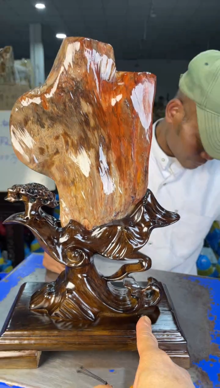 未镶嵌摆件硅化玉35