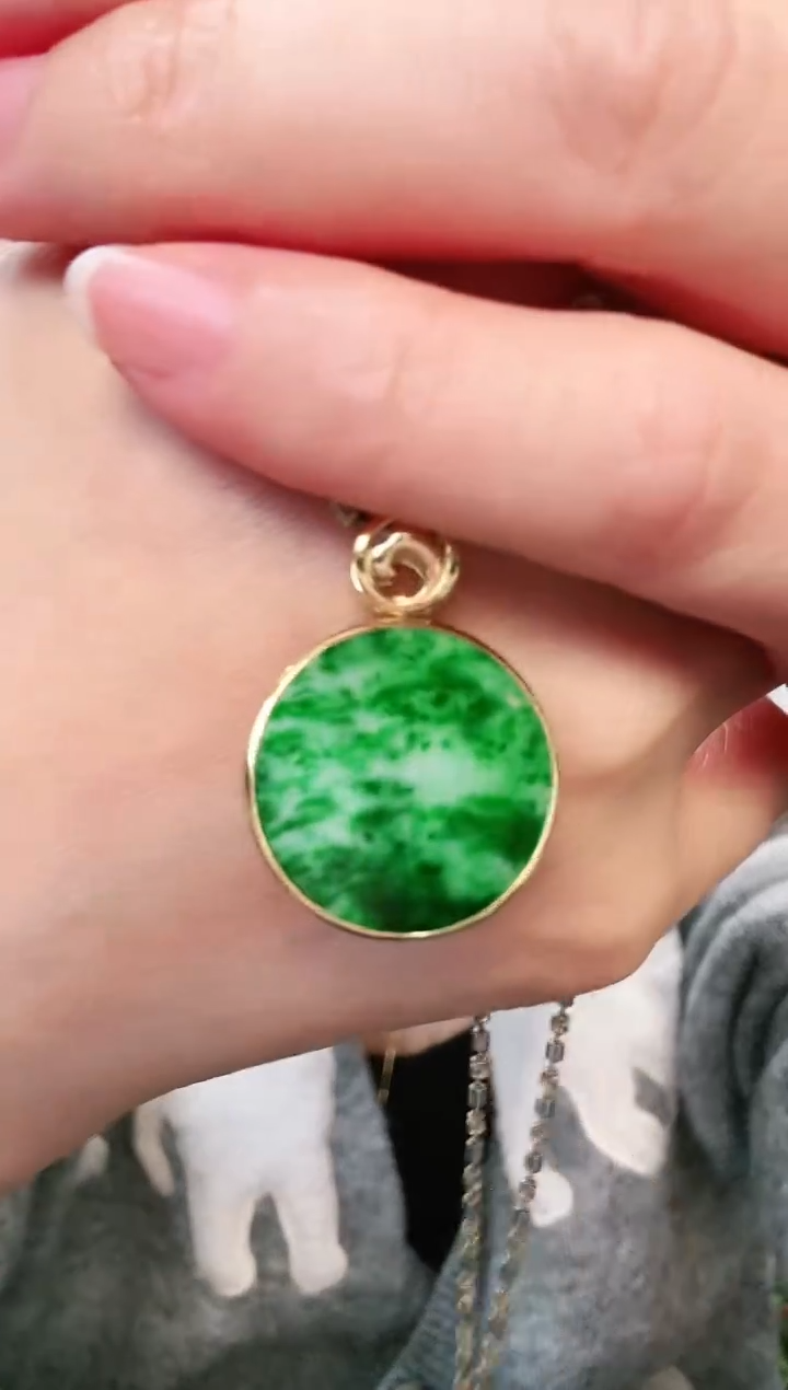 【闪购商品】翡翠颈饰银S925镶嵌吊坠