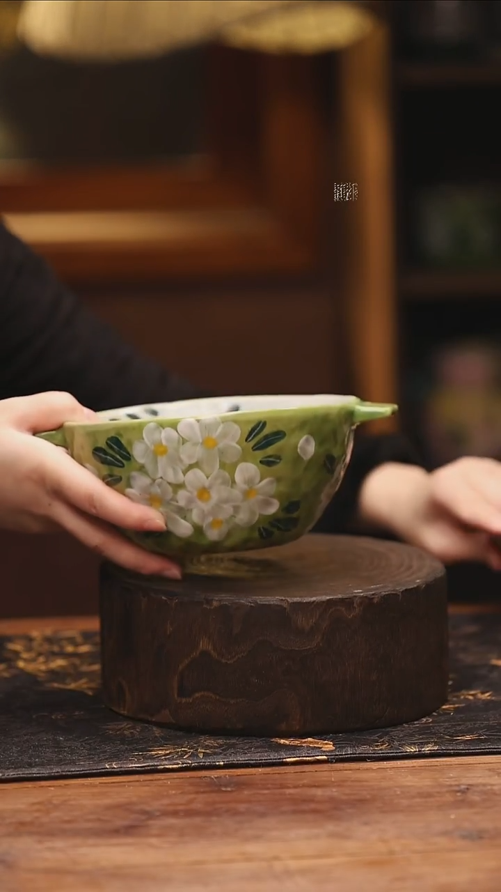 陶瓷景德镇高温釉下手绘陶瓷@L300@