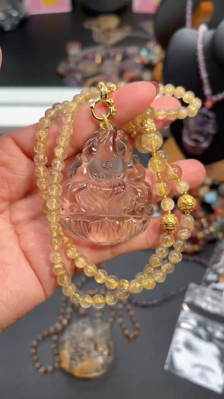 【闪购商品】水晶颈饰未镶嵌【百晶灵儿】天然水晶定制款