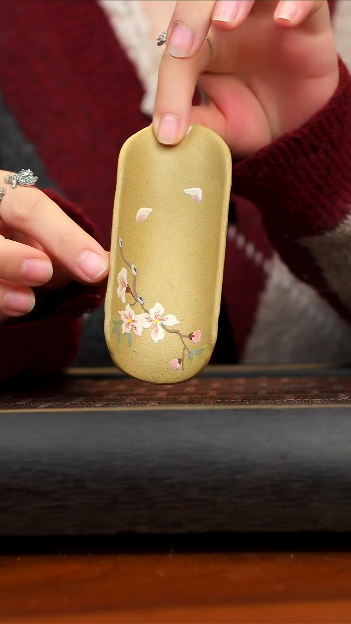 【闪购商品】紫砂茶壶宜兴紫砂段泥竹段茶则桃花