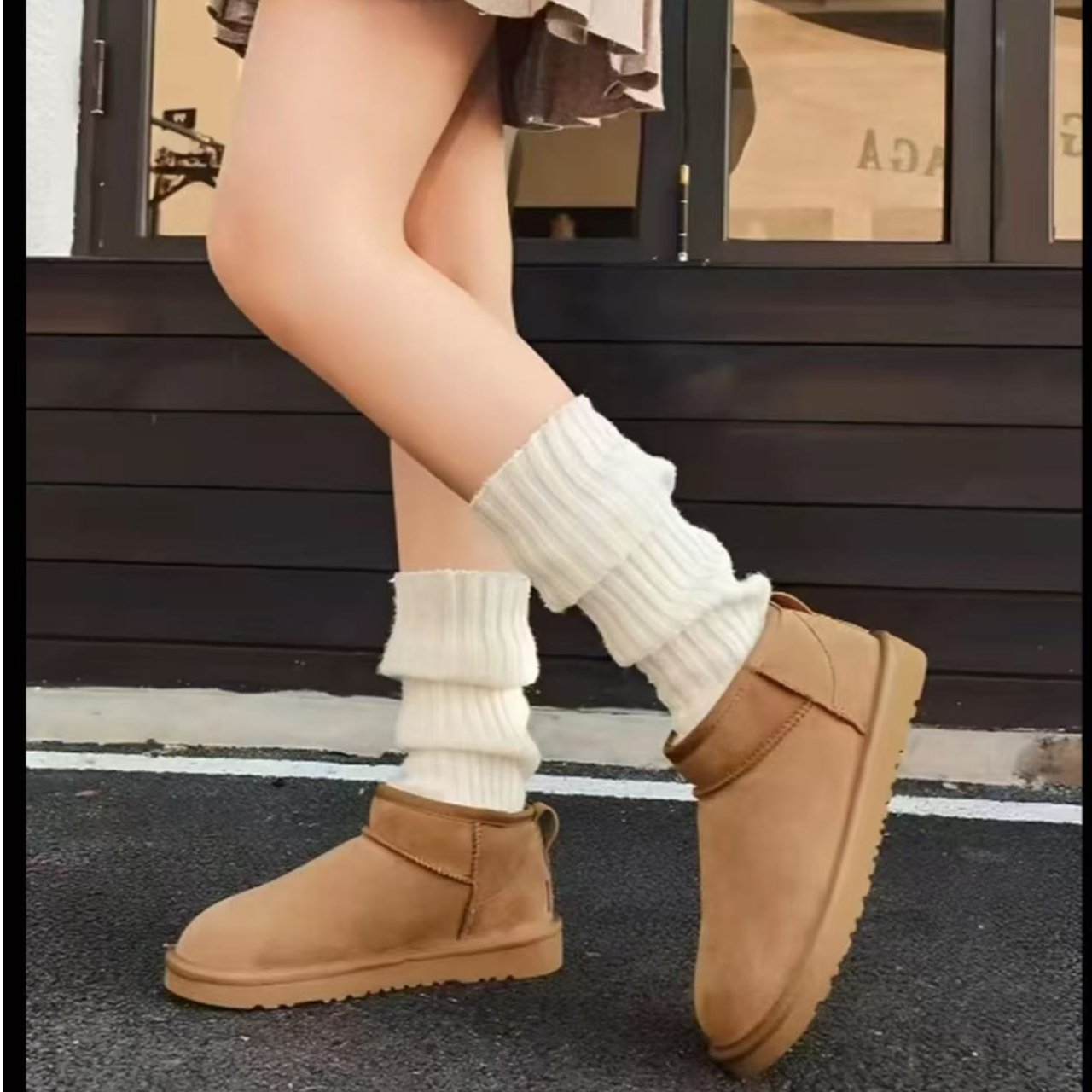 男女同款澳洲羊皮毛一体雪地靴