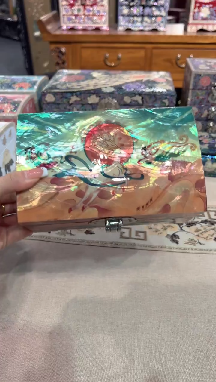 【闪购商品】微瑕不退换鱼锁满贝底弘贝雅螺钿漆器文化馆