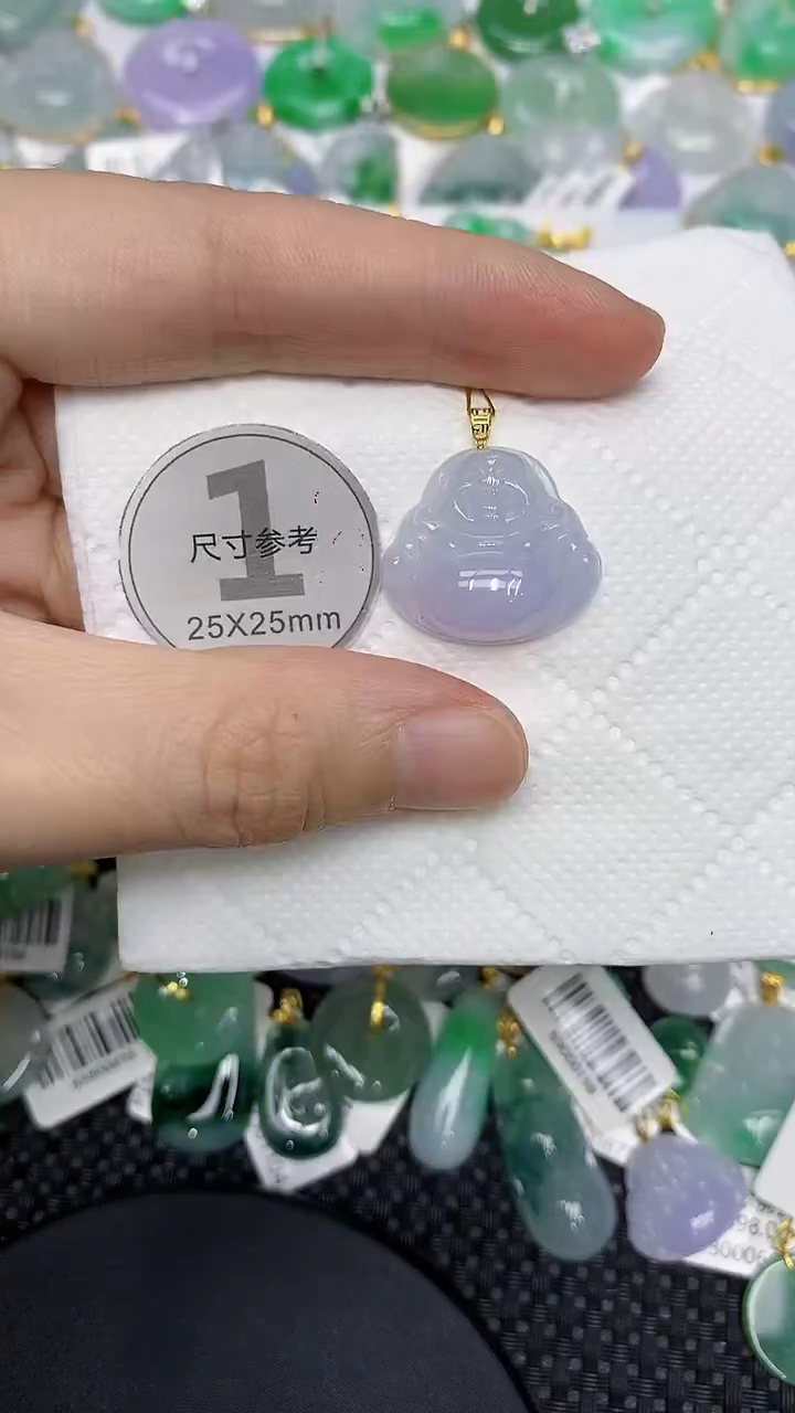 颈饰18K金镶嵌翡翠111111111