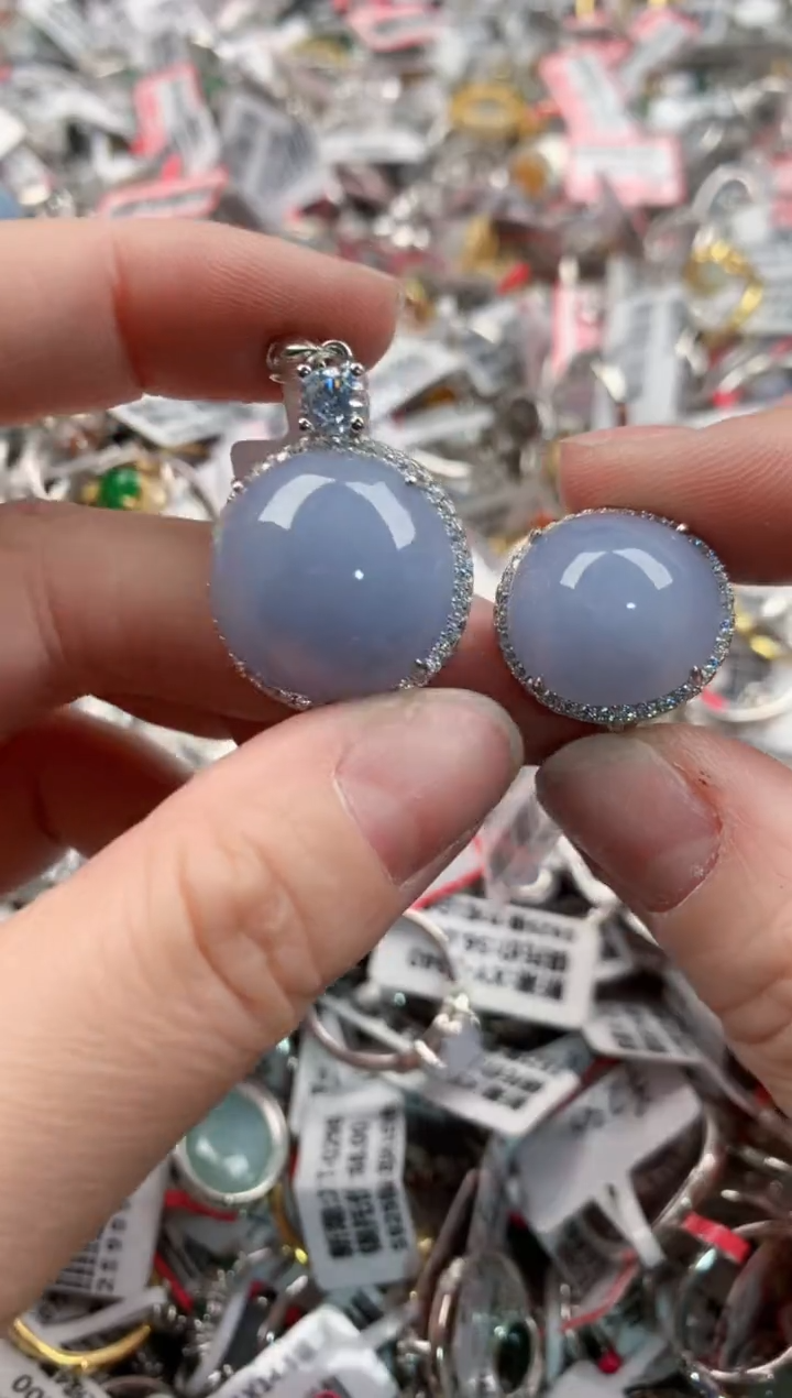 银S925镶嵌戒指翡翠22    7