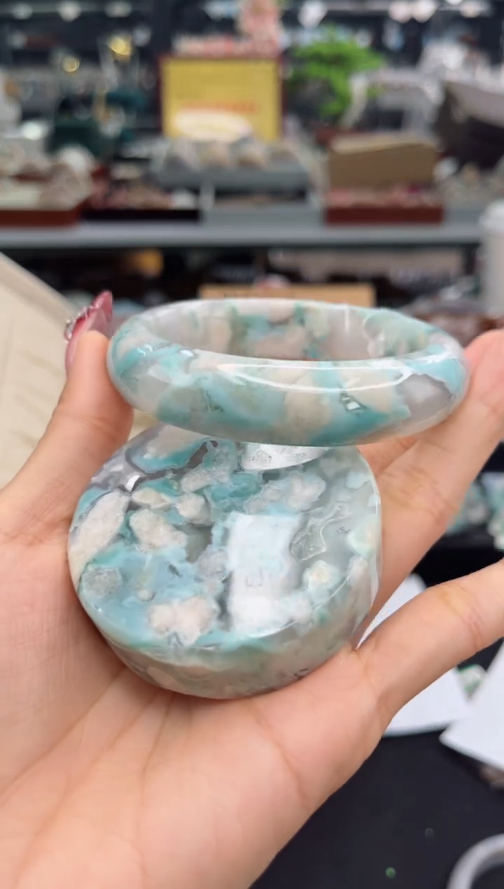 【闪购商品】石英质玉手镯未镶嵌60圈口（赠品镯心）5S9312