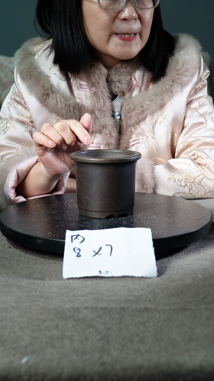 宜兴紫砂小花盆盆