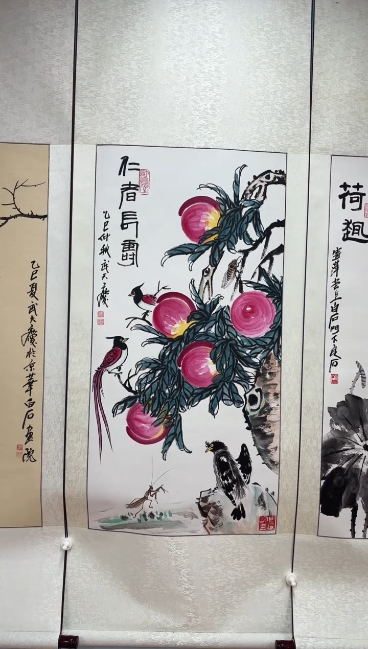 国画武天庆老师仁者长寿