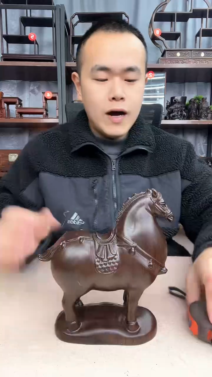 【闪购商品】乌木类端景台小李子红木工艺品