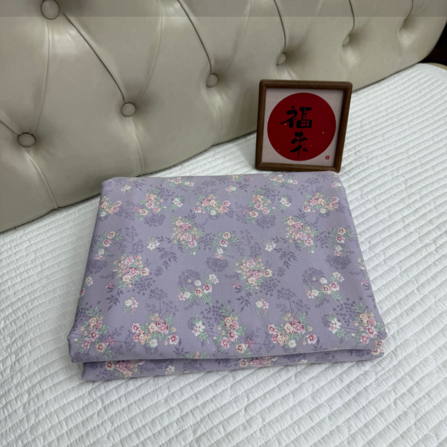 高端精品精梳棉斜纹被罩--紫菱香