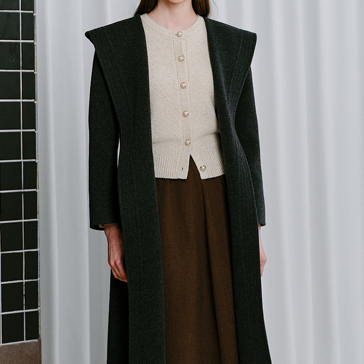 【李老板专属】秋冬厚款定制百分百深灰色绵羊毛大衣MOGD04HLC055G5