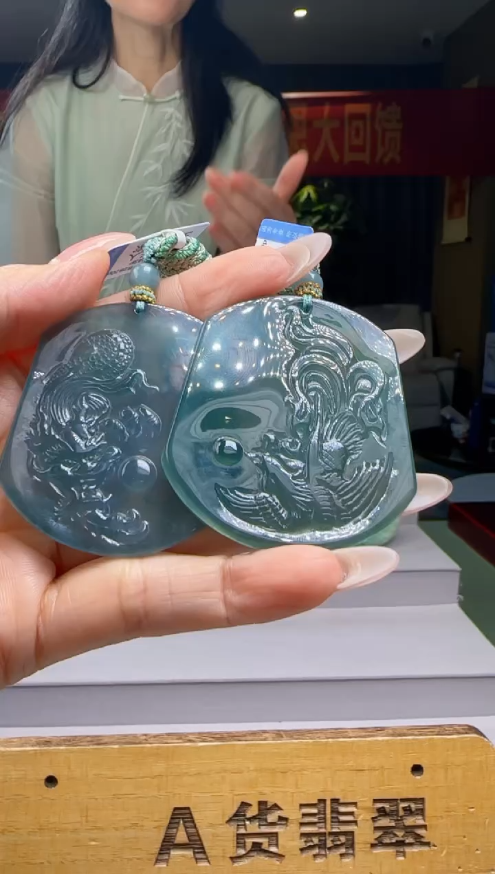 翡翠未镶嵌颈饰多样性发其一对YJ@@960Q3J05129