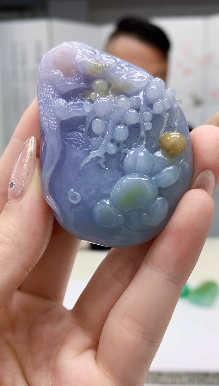 【闪购商品】定制翡翠未镶嵌4969jw-毛货挂件60