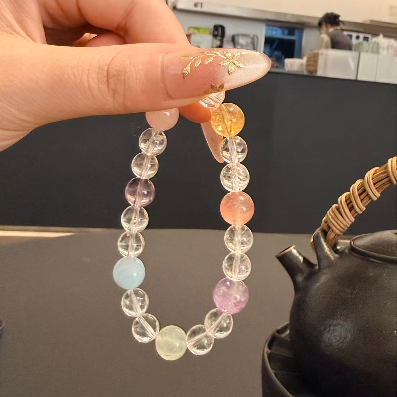 【Crystal】单品05【彩晶灵环】灵感定制真晶手串彩晶环腕灵韵纳福