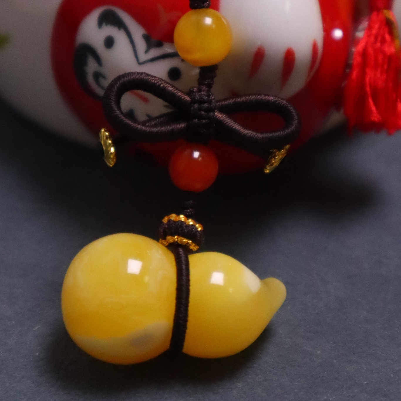 蜜蜡葫芦手机挂未镶嵌