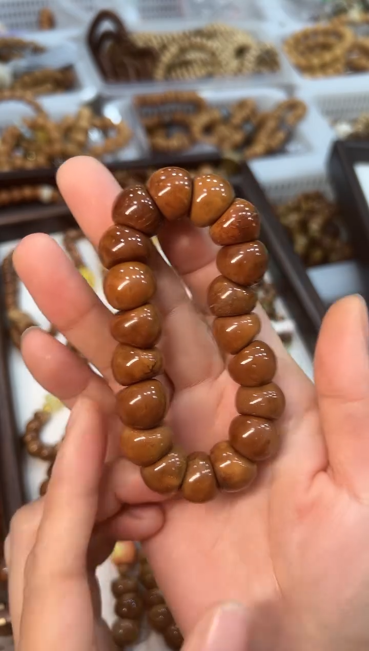 手串库克卡15mm蒜瓣大肠【有蜘蛛纹  孤品 福利】